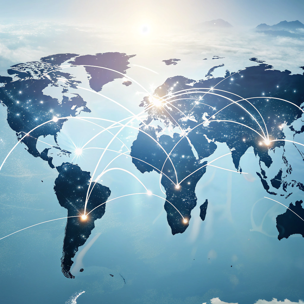 Global payments network illustration